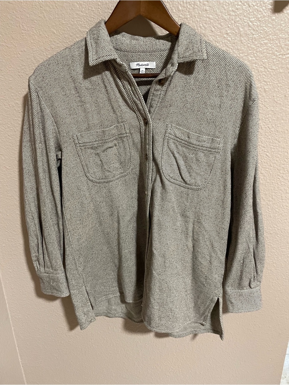 Madewell Women’s  Beige Button-Up Shirt